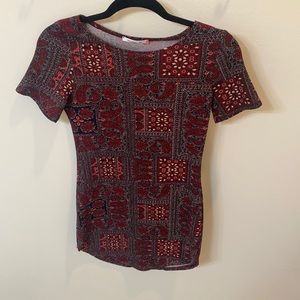 Body con red and black dress